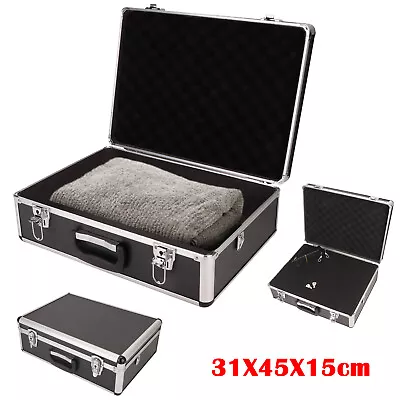 Large Aluminium Flight Hard Case Tool Box Carry Foam Storage DJ Camera Box  • £28.99