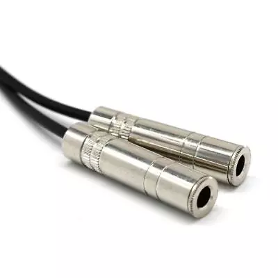 0.2M 6.35mm Jack Male To 2X 6.5mm Mono Female Audio Y Splitter Audio Cable • £6.85