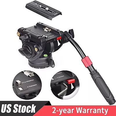 GH-12 Video Fluid Head For Heavy Duty Tripod DSLR Camera DV Load 24.5 Lb/12 Kg • $69.75