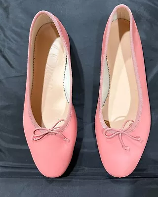 J Crew Women's Round Toe Bow Ballet Flats Shoe Pink Size 10 • $25