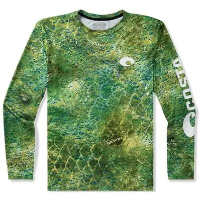 40% Off Costa Tech Mossy Oak Fishing Sun Shirt | Green | UPF 50 • $23.95