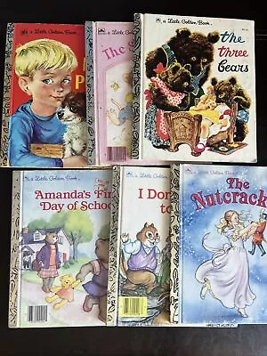 Lot Of 6 Vintage Little Golden Books New Puppy 3 Bears Nutcracker Silly Sisters • $5.99