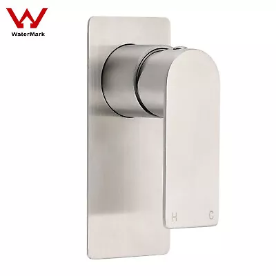 Brushed Stainless Steel Square Wall Shower Mixer Bathroom Tap Concealed Valve • $88
