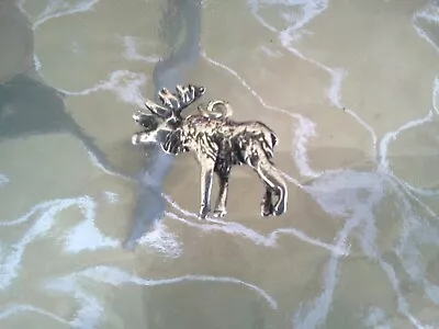 NORTHERN  ZOO ANIMAL 1 MOOSE 3D PEWTER CHARM Or PENDANT ALL NEW. • $1.99