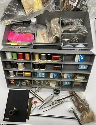 Flambeau Tackle Box Full Of Fly Tying Material For Fly Fishing Vtg • $175