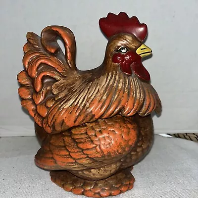 Vintage Cali Original U.S.A 1127 Pottery Rooster Chicken Cookie Jar Canister. • $40