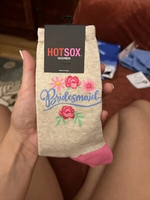 £4.09 • Buy *HOTSOX* Women's Bridesmaid Crew Socks Socks Size 9-11, Show Size 4- 10 1/2 Nwt