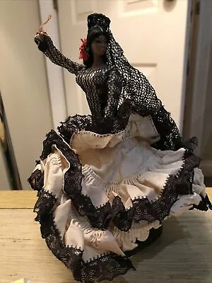 Vintage 8  Spanish Dancing Doll Holding Castanets On Base • $16