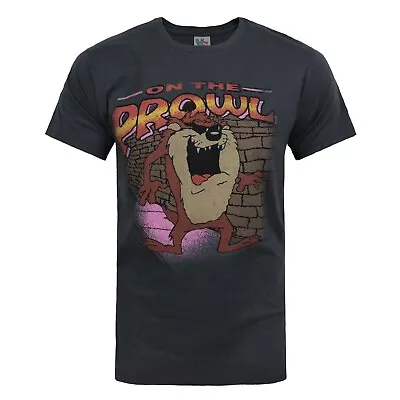 Junk Food Mens Taz On The Prowl Looney Tunes T-Shirt NS8019 • £14.39