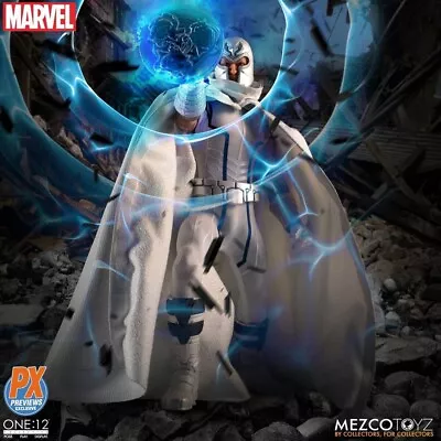 In Stock Mezco Toyz X-Men White Magneto PX Previews Exclusive 1/12 Action Figure • £105.06