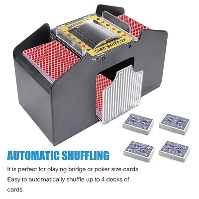 6 Deck Automatic Card Shuffler Poker Cards Shuffling Machine Casino Playing USA • $21.86