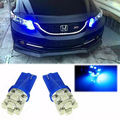 For HONDA Accord Civic CR-V Polit 8000K Blue 12-SMD LED T10 168 Parking Lights • $6.96