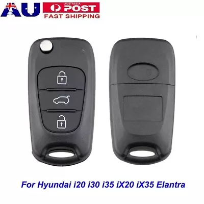 3 Button Flip Key Pad Remote Blank Case Fob Shell For Hyundai I30 I20 Elantra • $7.84