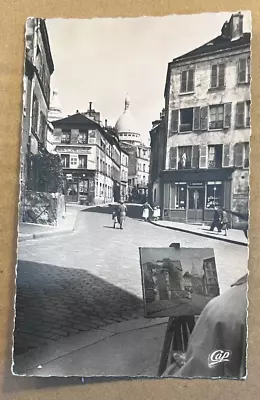 Vintage 1954 Used Real Photo Postcard - Norvins Street Paris France • $4.25
