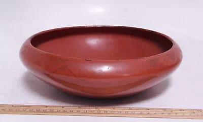 Large Maricopa Black-on Red Pottery Bowl By Mary Juan 11  X 3 1/2  C.1940s • $780