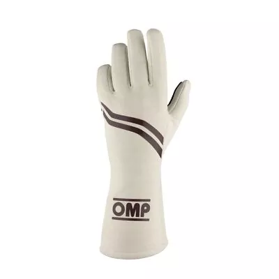 OMP Racing Race & Kart Gloves DIJON (FIA Approved) IB/746E Beige - Size M • $172.05