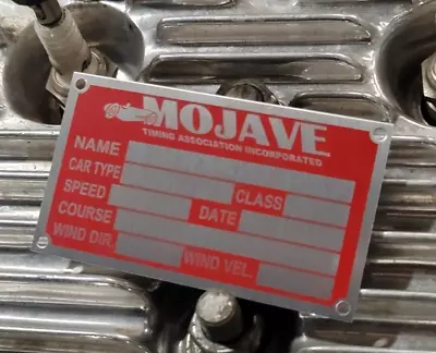 $32.98 • Buy Vintage Style MOJAVE TIMING TAG Hot Rod Dray Lakes RACING Ford Flathead V8 Auto