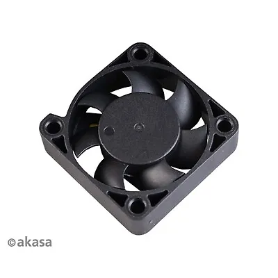 Akasa 4cm 40mm Black PC Chassis Fan With 3-Pin 12v 40x40x10mm 5400rpm 5.52CFM • £6.97