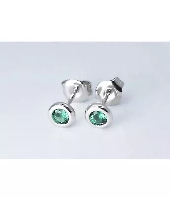 Tiffany & Co. Sterling Silver Elsa Peretti Color By The Yard Tsavorite Earrings • $249