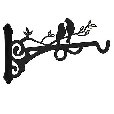 Black Metal Plant Hanger Bracket Hanging Basket Flower Pot Wall Iron Hook Decor • $21.89