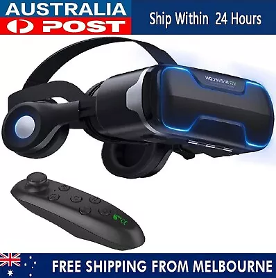 VR Headset BOX 3D Virtual Reality Glasses 3D Controller For Fit Samsung S9 S8 Au • $56.99