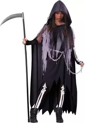 California Costume Miss Grim Reaper Tween Girls Ghosts Halloween Outfit 04082 • $24.67