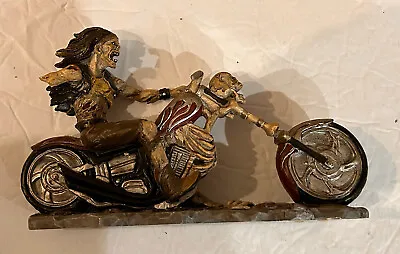 Dead Man Riding Motorcycle Skeleton Fantasy Figurine 2015 No. 2105 09-06273-001 • $23.39
