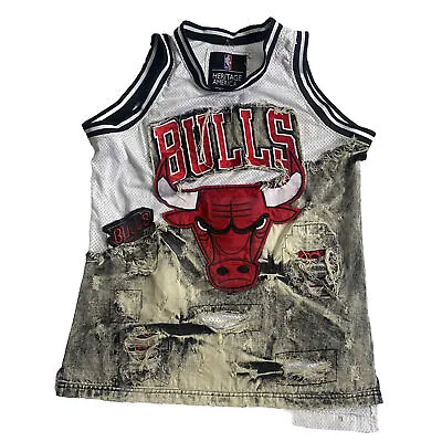 Chicago Bulls NBA UNK Heritage America Jersey Patchwork Mens Large NEW W/out Tag • $29.89
