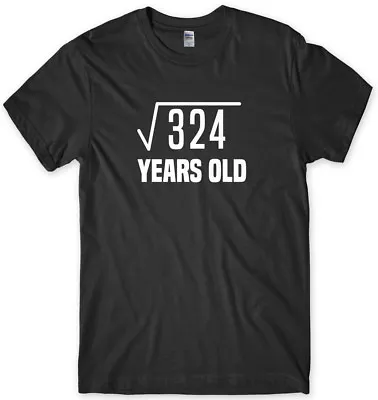 18th Birthday Tee Square Root Maths Funny Mens Unisex T-Shirt • £11.99