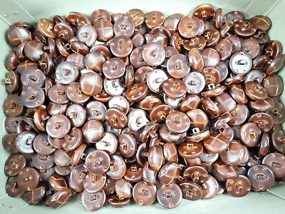 50 X 20mm Shank Coat Jacket Leather Look Sewing Buttons Brown • £3.99