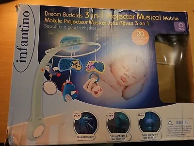 Infantino 3 In 1 Projector Musical Mobile Blue • £29.99