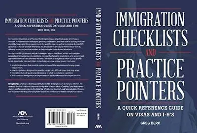 £196.82 • Buy Immigration Checklists And Practice Pointers By GregL Berk