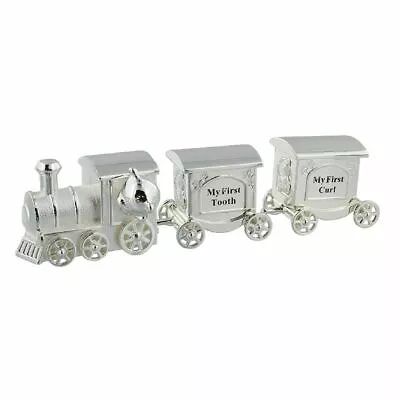 MY FIRST TOOTH & CURL TRAIN  CARRIAGE - Silver Plated New Baby Christening Gift • £19.94