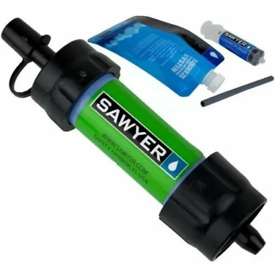$91.07 • Buy Sawyer Mini Water Filtration System - Green - SP101 - Camping/Hiking/Trekking