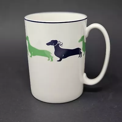 Kate Spade By Lenox Wickford Dachshund Coffee Mug Blue Green • $19.50