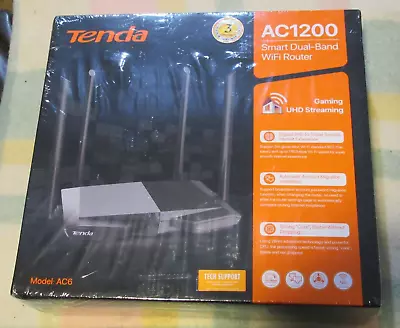 Tenda AC6 AC1200 Dual Band WiFi Router Wireless Internet Router W/ 3 LAN & 1 WAN • $30