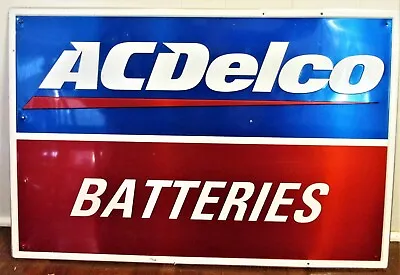 $89.95 • Buy AC Delco Batteries 24 X36  Metal Advertising Sign