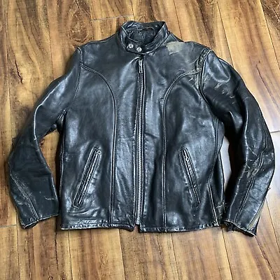 $220 • Buy Vintage Schott Cafe Racer Leather Jacket  Size44