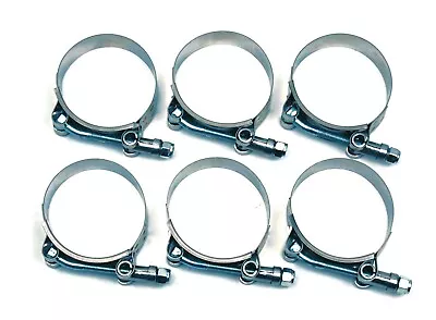 6 Pcs 1.75  T-Bolt Hose Clamps Stainless Steel Turbo Intake Silicone Hose Clamp • $16.99