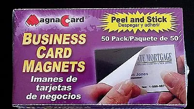 $9.95 • Buy MAGNA CARD Self-adhesive Peel-and-Stick Business Card Magnets -50ct