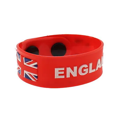 Zac's Alter Ego Red Union Jack With  England  Silicon Bracelet • £2.69