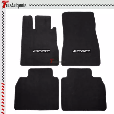 Fits 98-05 Mercedes S Class Black Floor Mat Carpet Nylon 4PCS Set W/ White Sport • $57.99