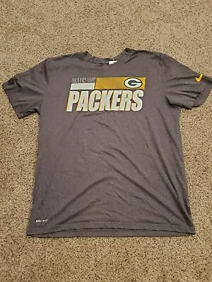 Green Bay Packers Sleeved Warmup Shirt Team Issued Used Large L Nike NFL T-Shirt • $24.99