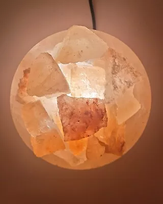 Fire Bowl Shape Himalayan Salt Table Lamp Purifier Rock Natural Ioniser • $42