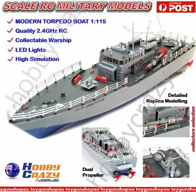 RC Military Torpedo Boat RC Army Radio Control Toy Warship Missile Carrier Navy  • $1117