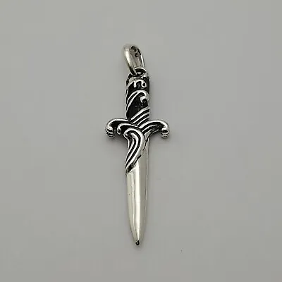 David Yurman Sterling Silver Men's Waves Dagger Pendant Amulet • $225