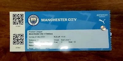 £16.87 • Buy Manchester City V Chelsea 21/05/2023-Used Match Ticket(Home End)