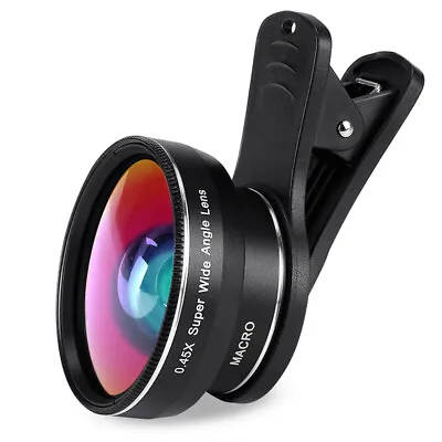 Super Wide Angle 0.45X And 15X Macro Lens Clip-on For Iphone Camera Univers T`uk • £5.05
