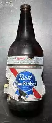 Vintage 32 Oz Pabst Blue Ribbon Bottle PBR • $15.99