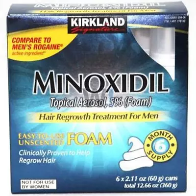 Kirkland Signature Foam Minoxidil 5% Mens Hair Loss Regrowth 6 Month Supply • $75.99